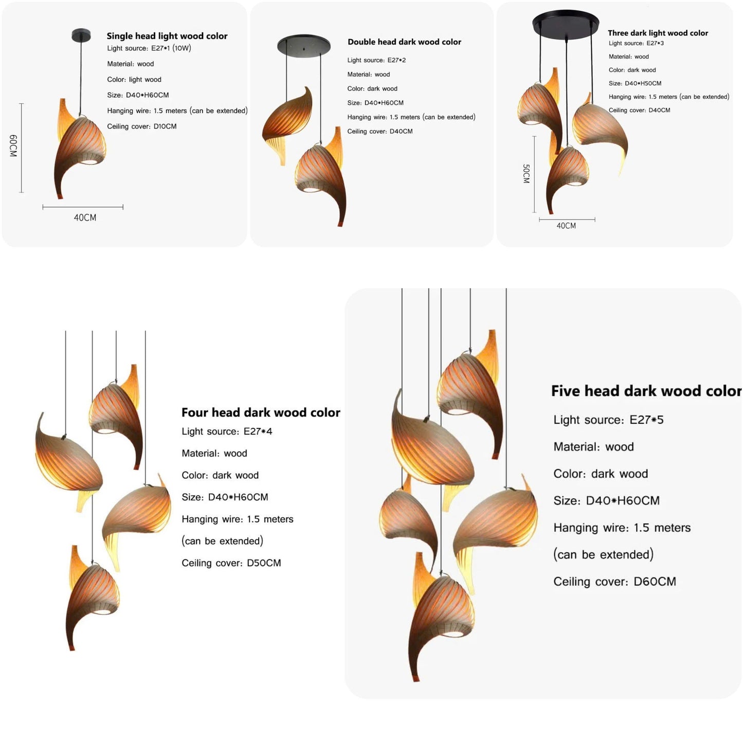 Ceiling pendant in Mid-Century Modern style, made from natural wood, adding organic texture to interior design spaces.