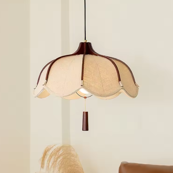 Accent lamp Handmade featuring Wood Mix Cloth designed for Cozy home interior