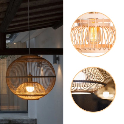 Aesthetic handmade bamboo lantern lamp for a warm and inviting bedroom ambiance