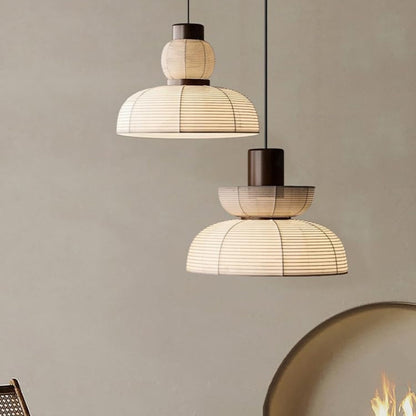 Artisan crafted paper lantern collection with Wabi-Sabi aesthetic for dining tables