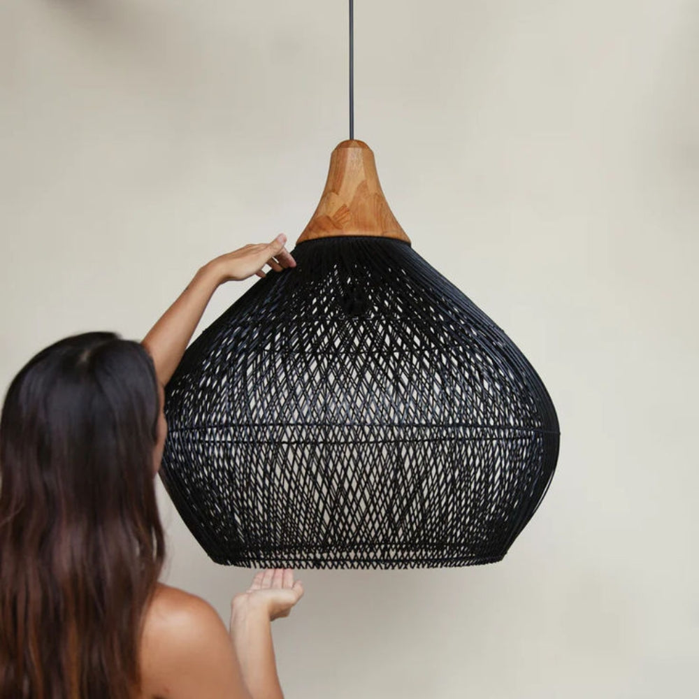Contemporary artistic woven pendant lighting decor