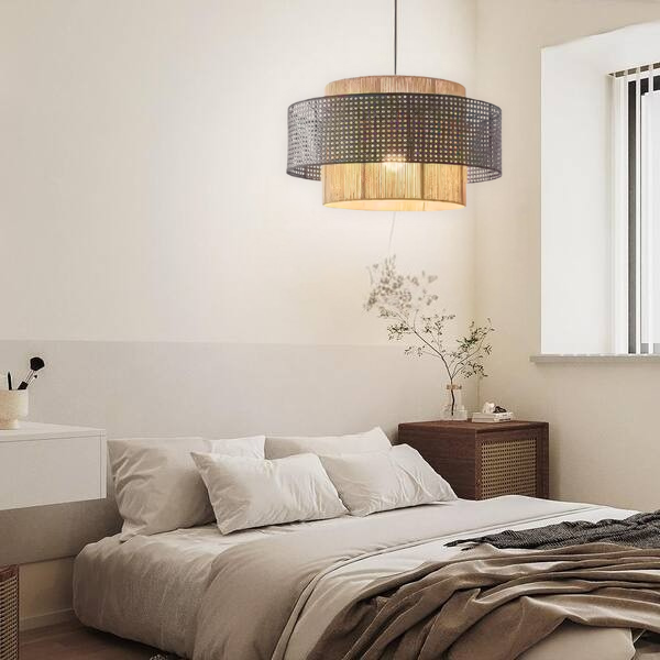 Artistic woven rattan hanging light for home decor