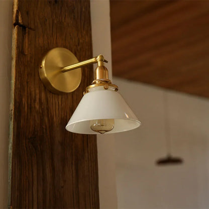 Soft copper accent lighting for luxury bedroom bedside wall