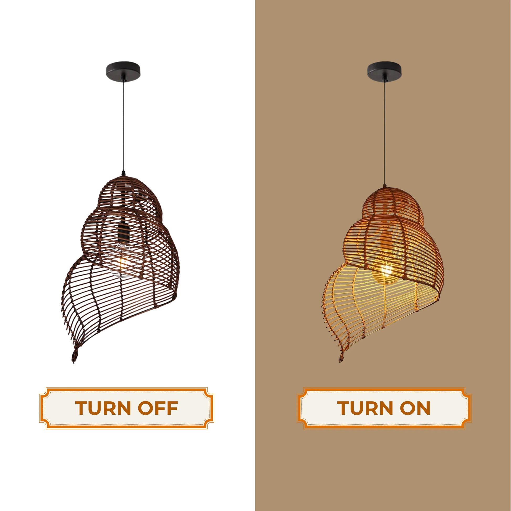 Bohemian style natural rattan pendant light perfect for relaxed and trendy boho-chic interior spaces.

Name: Japandi Minimalist