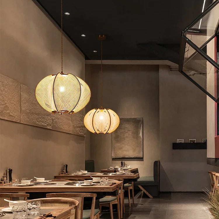Wabi-sabi designer ceiling pendant for restaurant
