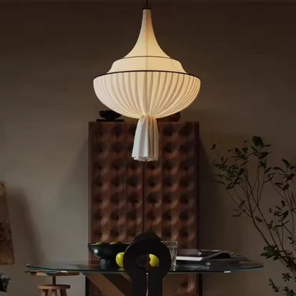 Ceiling pendant in Organic modern style, featuring Fabric material, perfect for Decor lighting, ideal for ambient and mood lighting.