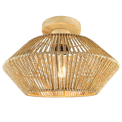 Coastal calm jute ceiling light, evoking the relaxed atmosphere of a high-end beach house.