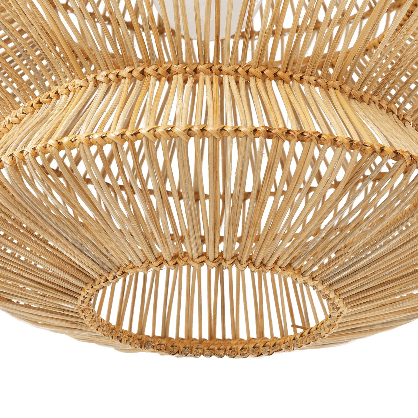 Coastal inspired tiered woven basket light fixture for a relaxed ambiance