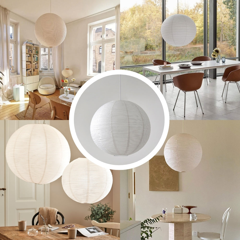 Decorative paper globe light for interior, minimalist style