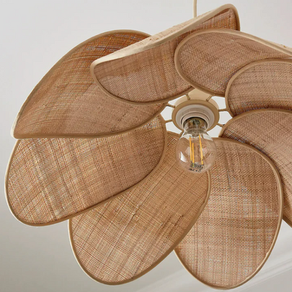 Drop light in Japandi style, crafted from Rattan, perfect for clean and balanced interior decor.