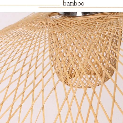 Sustainable bamboo island pendant for dining room