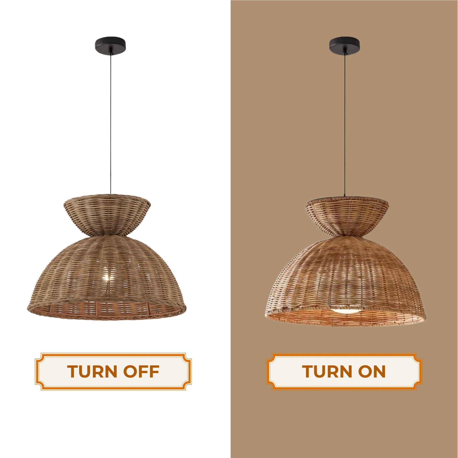Elegant woven rattan semi-flush light for sophisticated dining areas
