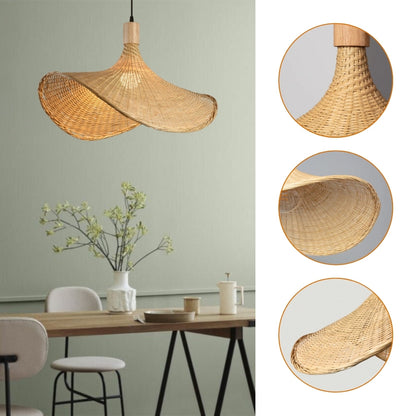 Detail view of the fine knit rattan mesh pattern, displaying tight craftsmanship and sustainable organic materials.