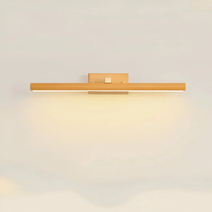 Weather-treated wood light for serene indoor garden space