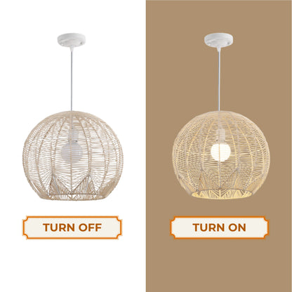 Premium handcrafted rattan basket chandelier for interior design