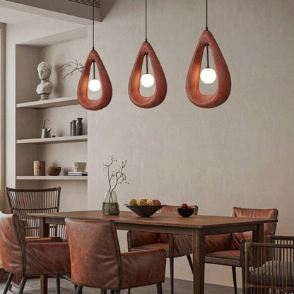 Elegant Japandi style teardrop lamp for modern restaurant interior