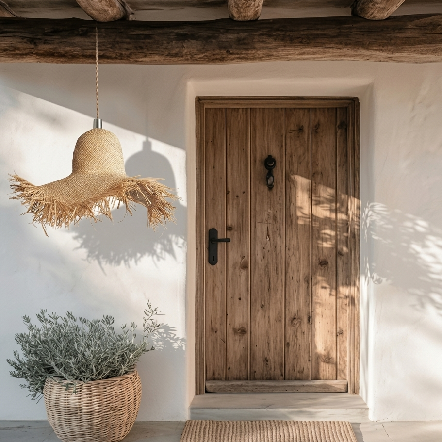 Mediterranean style natural seagrass pendant light perfect for relaxed and trendy boho-chic spaces.
