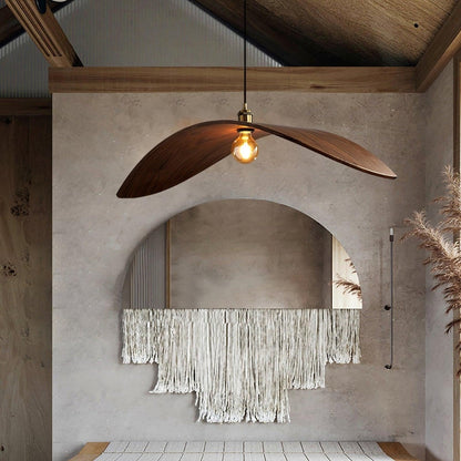 Artistic minimalist arch wood pendant light for Zen home styling