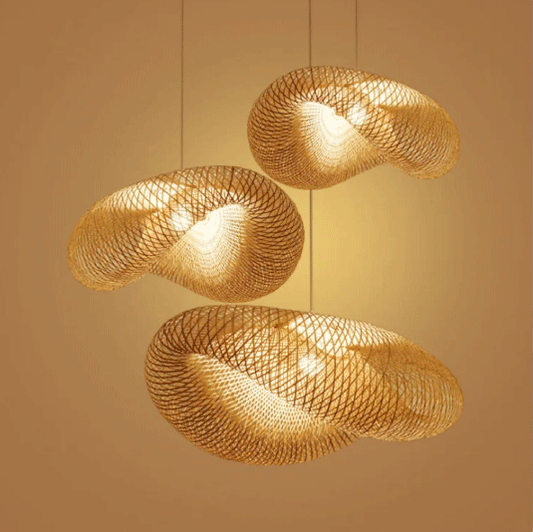 Minimalist eco-friendly bamboo ceiling lamp shade