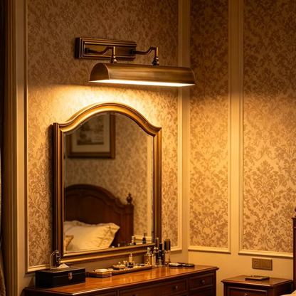 Minimalist natural copper picture lamp for bedroom mood and art lighting