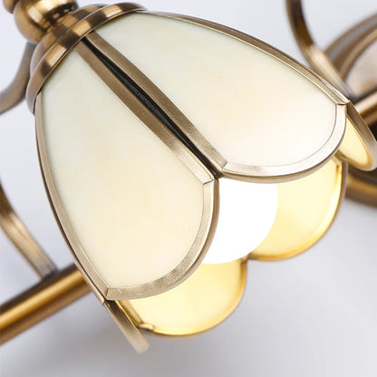  modern sculptural brass tulip wall sconce for minimalist hallway decor