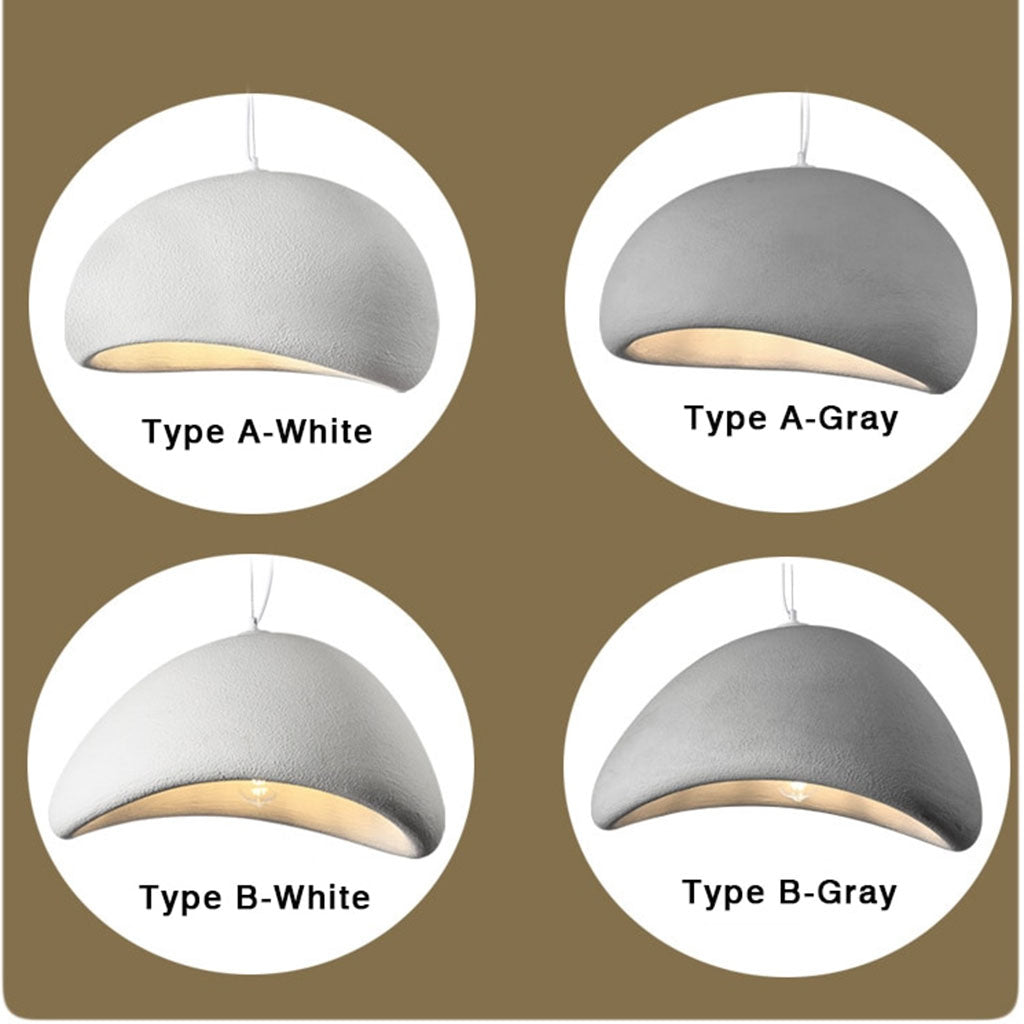Modern minimalist HDPE stone-shaped lamp in gray finish