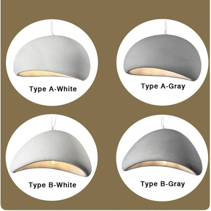 Modern minimalist HDPE stone-shaped lamp in gray finish