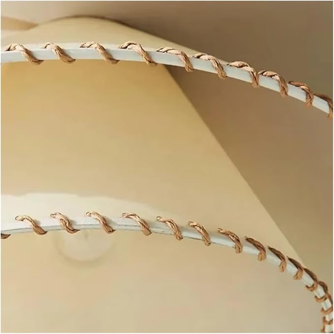 Modern Wabi-Sabi layered hanging light in soft neutral tones