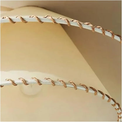 Modern Wabi-Sabi layered hanging light in soft neutral tones