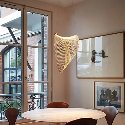 Modern wave design pendant light for high-end luxury dining spaces