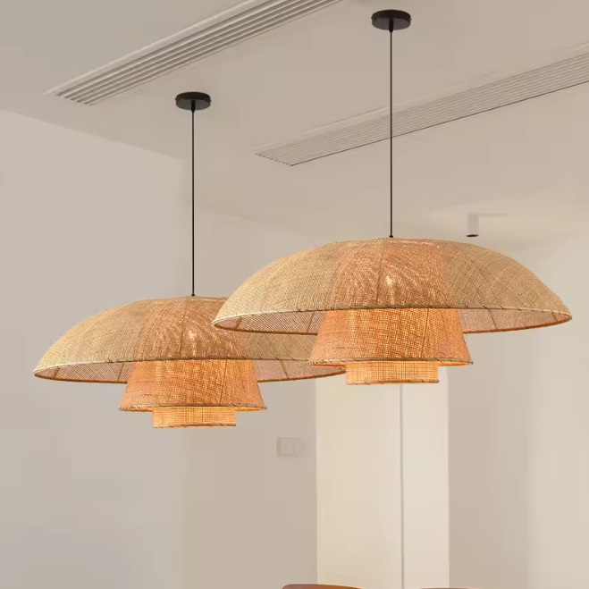 Triple layer cone ceiling fitting highlighting its structured three-step design that graduates from a wide top brim to a narrow bottom cylinder.