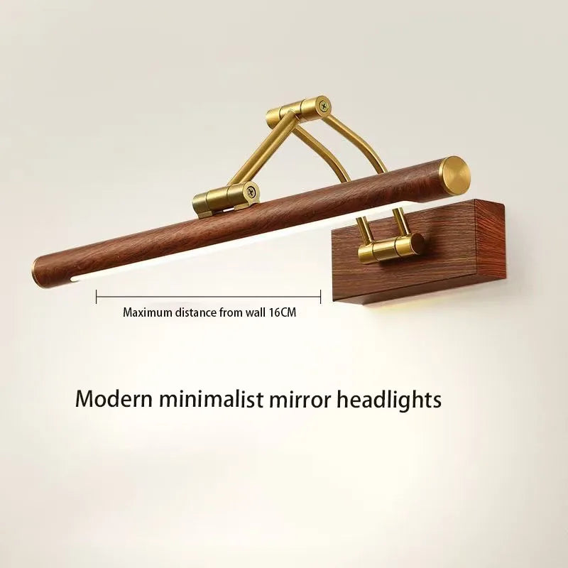 Handmade natural wood picture light perfect for sustainable luxury resort aesthetics