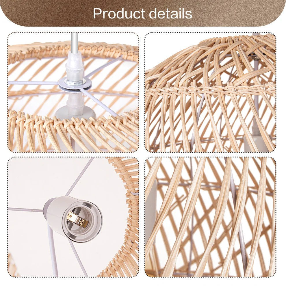 Nordic style decorative rattan pendant light for cozy living room