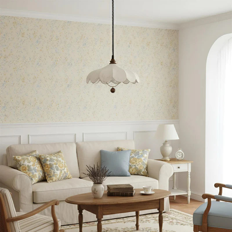 Pendant light Scandinavian Wood Mix Cloth Interior