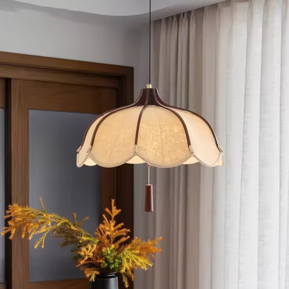 Pendant light Scandinavian featuring Wood Mix Cloth designed for Studio interior