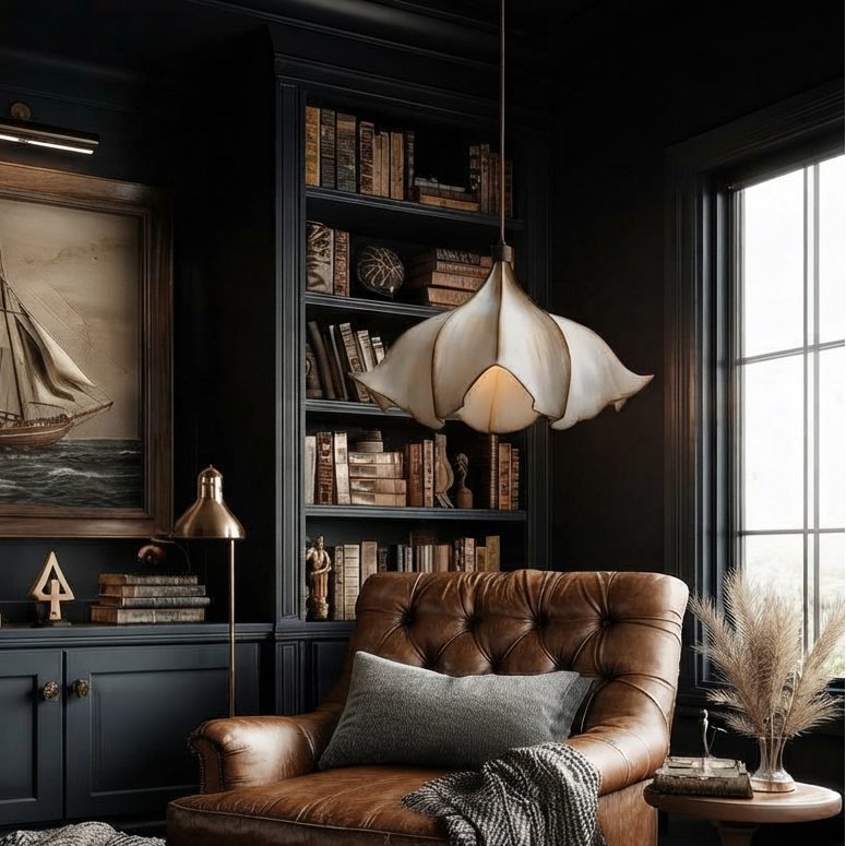 Pendant light in Scandinavian style, featuring Wood Mix Resin material, ideal for Interior Decor decor, providing ambient, task, and mood lighting.
