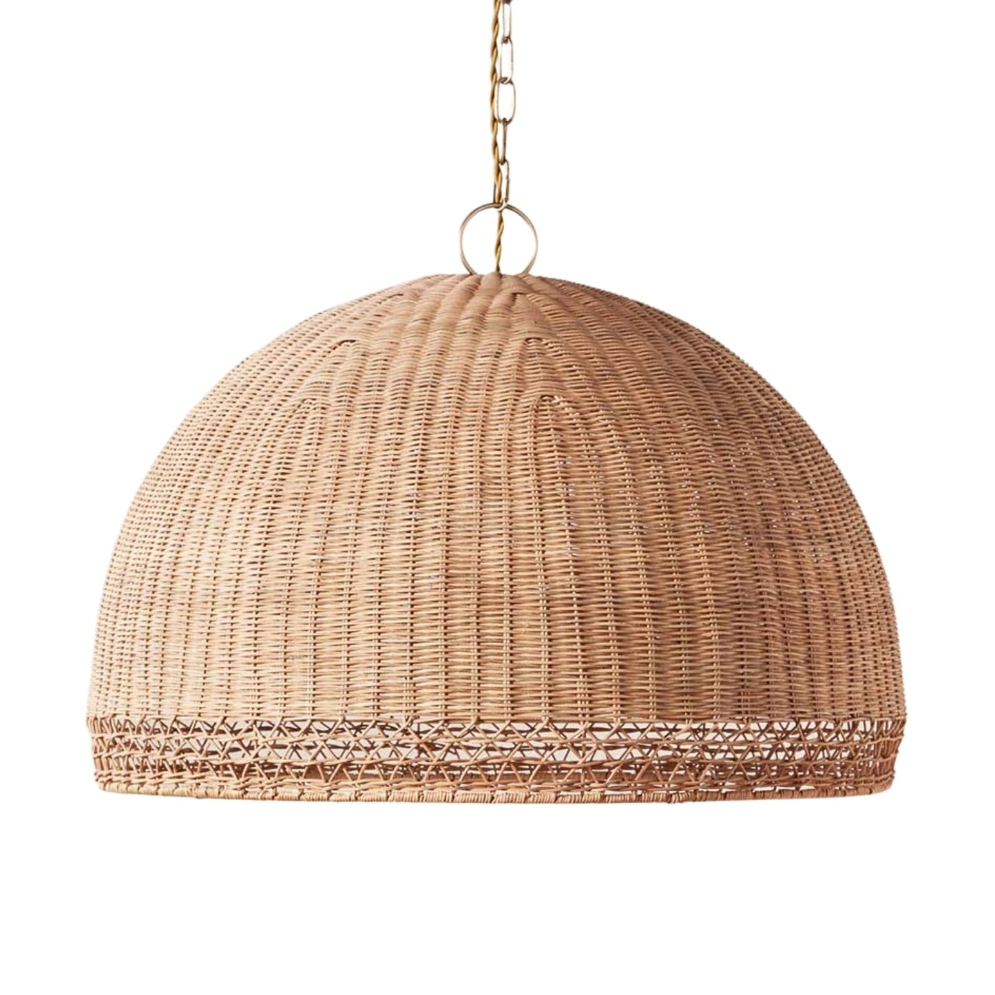 Premium natural fiber woven dome shade, 100% biodegradable and eco-friendly ceiling light.