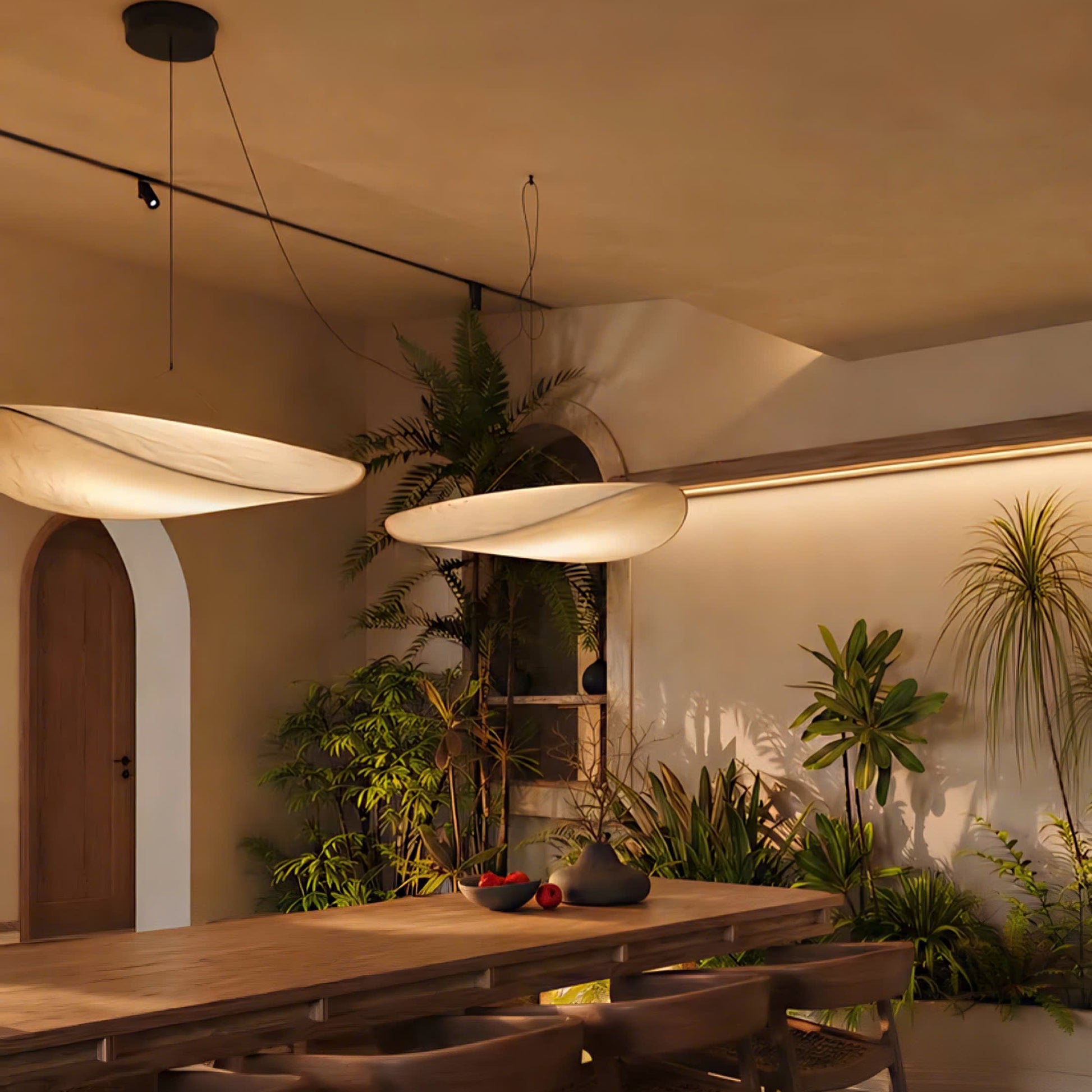Quiet luxury lighting for a Cozy home, crafted from premium Textile, offering sophisticated accent lighting for any Interior.