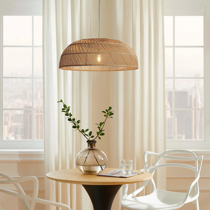 Refined rattan pendant light designed for elegant and peaceful interiors