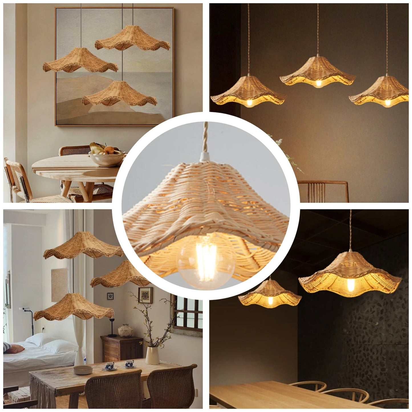 Relaxing boho style bedroom hanging lamp for a peaceful and tranquil atmosphere