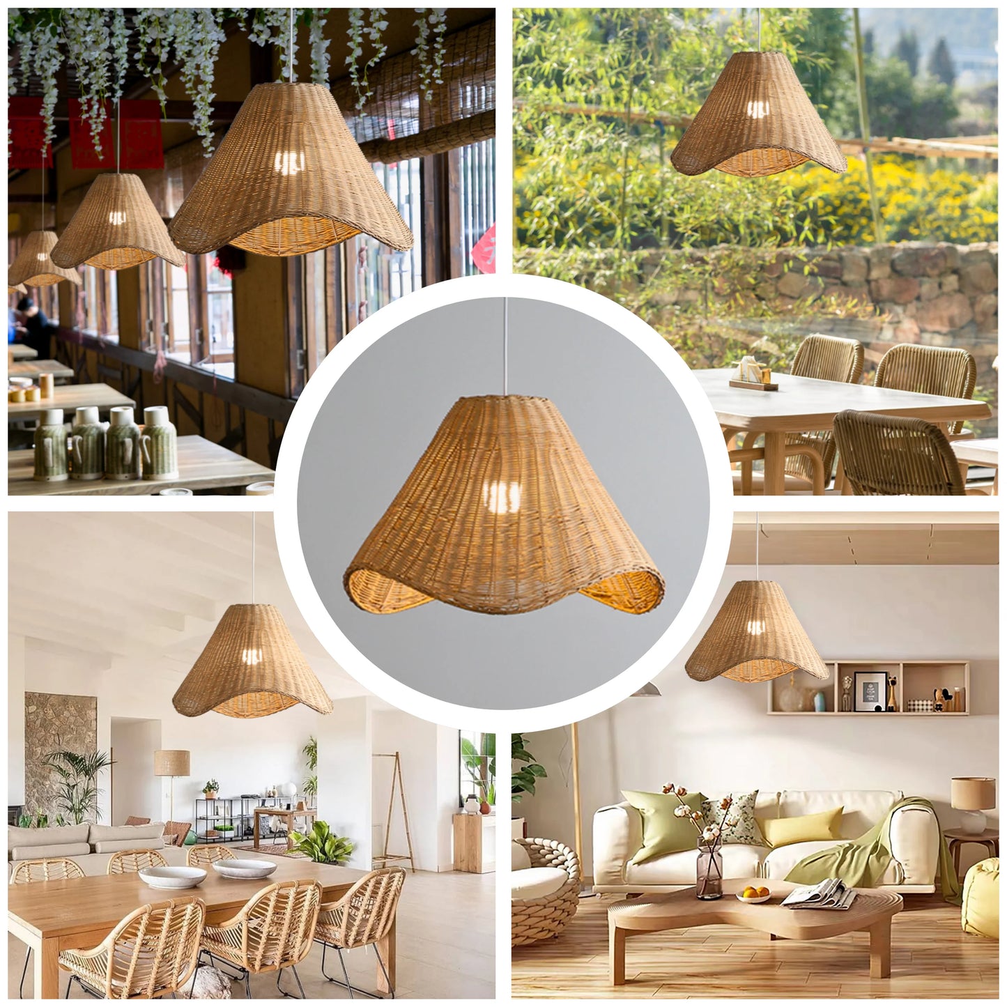 Scandi minimalist woven pendant fixture bringing warmth to modern interiors