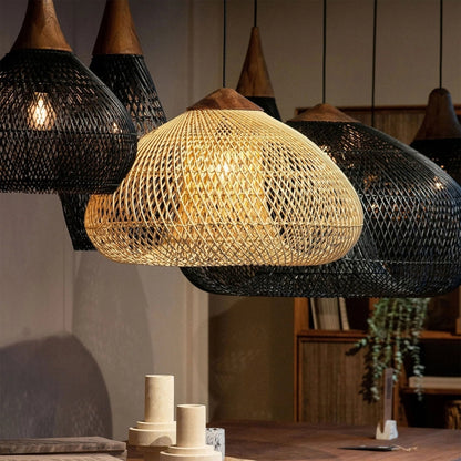 Elegant Scandinavian design bamboo ceiling lamp