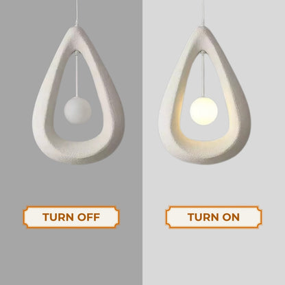 Nordic inspired hanging teardrop pendant light fixture for dining
