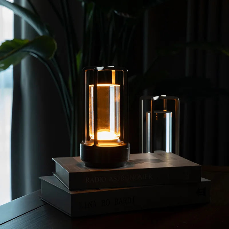 Study Desk Aluminum and Crystal Wireless Light adding Modern Accent to Workspaces