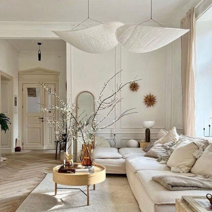 Stylish twisted fabric modern pendant for contemporary living room