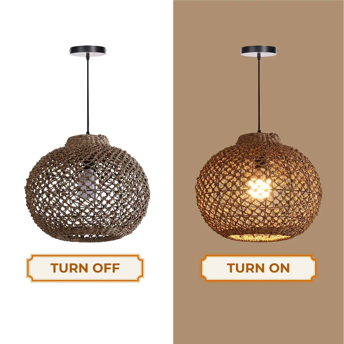 Sustainable handwoven rope hanging chandelier for eco-friendly homes