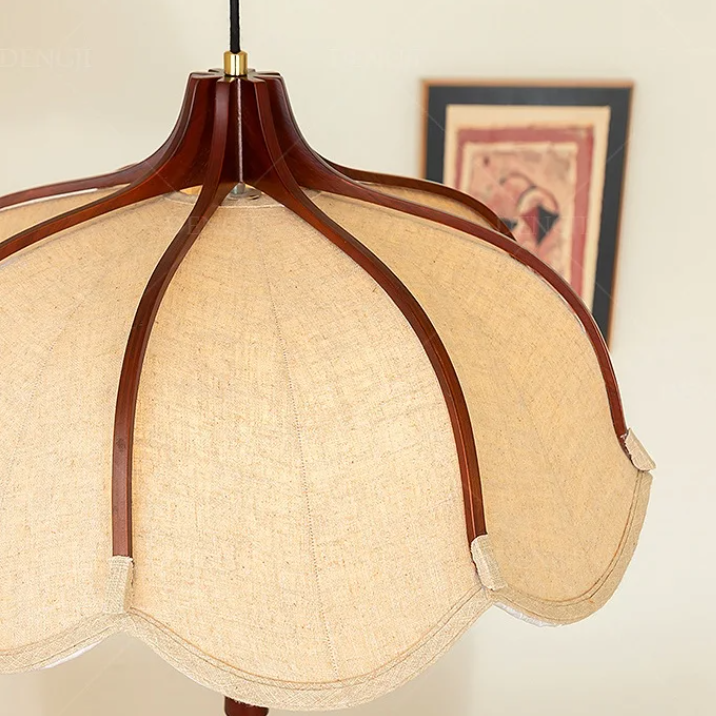 Task lighting Natural featuring Wood Mix Cloth designed for Reading corner interior