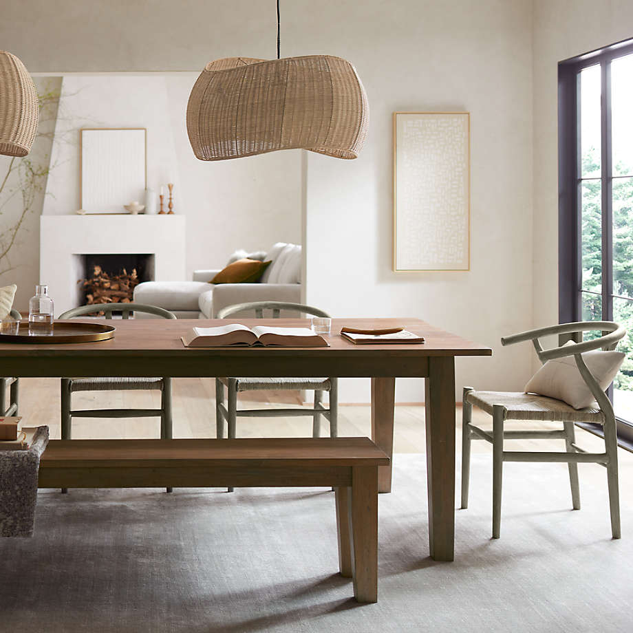 Textured rattan kitchen island pendant light providing natural beauty to cooking spaces