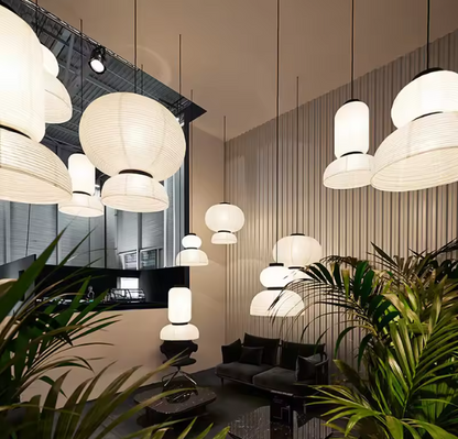 Textured Wabi-Sabi pendant lamp for sustainable restaurant projects