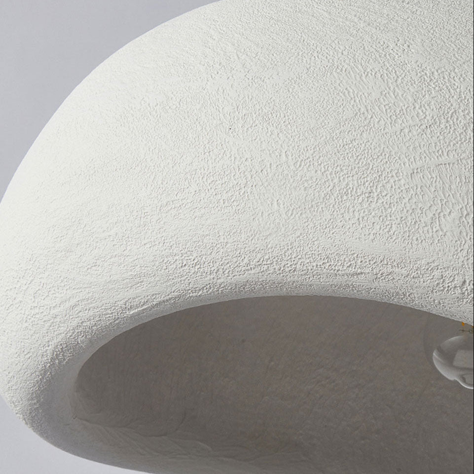 Wabi-sabi inspired HDPE organic pendant light in soft white